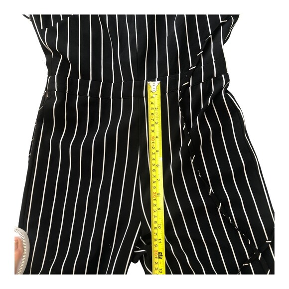 Etophe Studio's Wide Leg Stripe Flutter Sleeve Jumpsuit with Open Back S - Picture 13 of 15